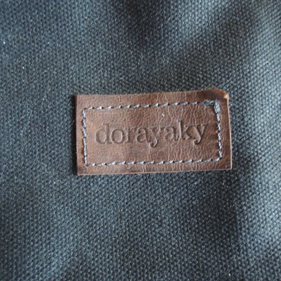 Dorayaky Emma Gray Waxed Canvas & Leather Tote Messenger Bag - Picture 4 of 12